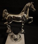 Vintage Arabian Horse Trophy Topper 4    X 4 1 2   inches Metal Nos Silver Tone