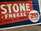 Vintage Original Prestone Anti-freeze Canvas Banner 1930 s-1940 s