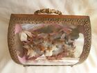 Antique French Wedding Souvenir With Curved Glass Display Case 19th Century