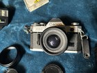Canon Ae-1 Program 35mm Film Slr Camera Vintage Black silver With Accessories