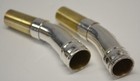 Used Sousaphone Bit Set-bright Silver Finish-possibly For A Eb Sousaphone     2