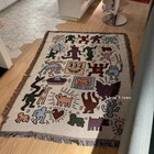 Keith Harring Graffiti Color Woven Tapestry Blanket Throws Lgbtq Decor