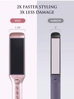 Landot 1 75in Ceramic Flat Iron Straightener  Adjustable Heat  450  f  Pink