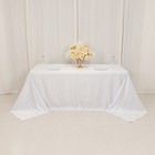 White 90x132  Rectangle Lamour Satin Tablecloth Wedding Party Home Banquet