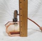 Vtg Pink Art Deco Perfume Bottle   Stopper Sudetenland  Czech Republic Rare Vhtf