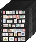 20 Sheets Stamp Pages Collector Stamp Collecting Album Binder Standard 9 Hole   