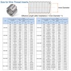 25pcs Threaded Inserts 2-56 Unc 1 5d 3 3mm Helical Stainless Steel Thread Repair