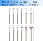 Luo Ke 13 Pcs 0 5mm-8mm Bowl Shape Rotary Diamond Burr - 0 0197  To 0 315 