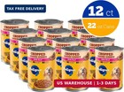 Pedigree Chopped Ground Dinner Wet Dog Food  Beef  22 Oz  12 Count