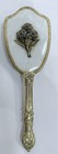 Vintage Matson 24kt Gold Plated 2 Piece Vanity Set Hand Mirror   Hair Brush