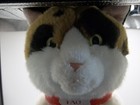 Fao Schwarz Calico Cat Plush Realistic Kitty Sitting Down Stuffed Animal 12    Euc