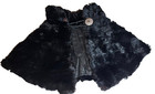 Children s Black Rabbit Fur Cap Capelet 1930s 1940s Vintage Child Size