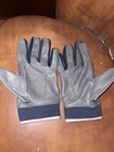 Red Rock Baseball Batting Gloves Cabretta Leather Short Cuff Large Gray Blue