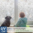 Rabbitgoo Window Film Stained Glass Sticker Static Cling Tulip 35 4  X 78 7 