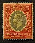 Travelstamps 1912-18 East Africa   Uganda Sg 46 Kgv Mogh  25c Denomination