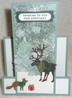 Stampin  Up  Card Kit Christmas In July Regal Reindeer   Fox Friend Green