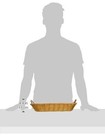Winco Pwbn-16b 16-inch By 11-inch By 3-inch Rectangular Woven Basket With   