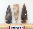 3 Piece Collection 3  Spearheads - Arrowheads - Hand Knapped Agate jasper