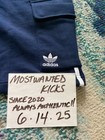 Nwt Adidas 3 Stripes Cargo Night Indigo Sweat Shorts Men   s Sz M Free Ship  