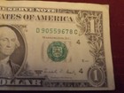 Old Rare Series 1988a Error Note Misaligned  1 One Dollar Bill - D 90559678 C