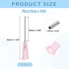 10pcs Blunt Tip Dispensing Needle With Luer Lock 18g  1   pink  