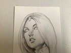 Marvel Original Comic Art Mystique X-men Sketch Signed Mark Texeira 6 75x10 75