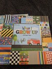 Lot Of Gently Used 12x12 Scrapbook Paper  Pads Kids Boys  Cars  Autumn  Birthday