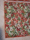 Set Of 5 Vtg Christmas Cocktail Napkins Mcm Holiday Poinsettias Cardinals Holly
