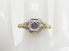 Antique 1920s  2000  20ct Natural Alexandrite 14k Yellow Gold Filigree Ring Rare