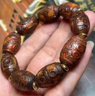 Rare Tibetan Tibet Natural Dzi Beads Prayer Bracelet