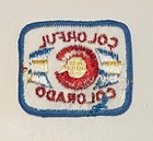 Vintage Embroidered Souvenir Patch Colorful Colorado State Ski Travel