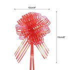 5pcs 6  Large Organza Pull Bow Chiffon Gift Wrapping Bows Ribbon Red