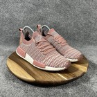 Adidas Nmd_r1 Stlt Primeknit Cq2028 Women s Size 7 Ash Pink Running Shoes Used