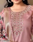 3 Pcs Pink Floral Printed Kurta Pant Dupatta Set For Women Pure Cotton Gift