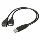 Usb 2 0 A Male To 2 Dual Usb Female Jack Y Splitter Hub Power Cord Adapter Cable