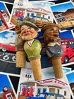 3 Collectible Wooden Hand Carved Men 2-mechanical Jaw Wine Bottle Cork Stoppers