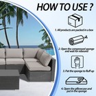 14x Outdoor Patio Furniture Chair Cushions Set Replacement Grey Sofa Insert