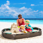 Kids Outdoor Sandbox For Backyard Garden Beach  W  Cover  Aged 3-12 Years Old
