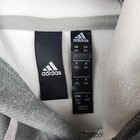 Adidas Hoodie Mens 2xl Gray Fleece Pullover Kangaroo Pocket Sweatshirt Gt0056