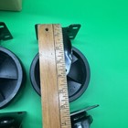 4pc 5    Heavy Duty Swivel Caster Wheels Black Rubber 4x3 Mount Plate New