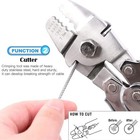 Stainless Steel Wire Cable Crimping Tool Kit  Cutter  crimper Plier  Silver 