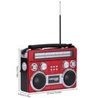 Solar Rechargeable Portable Bluetooth Radio Am fm sw 3-band Mp3 Player Led Light