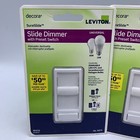3 Leviton  6674 Universal Slide Dimmer Sureslide Decora White 1 Pole 3 Way New