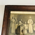 Antique 1900s 1911 First Holy Communion Certificate Quarter Sawn Wood Frame