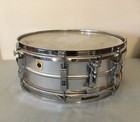 Vintage 60s Ludwig 14x5 Acrolite Lm404 Aluminum Snare Drum Original Case Stand