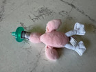 Htf Mary Meyer Wubbanub Tingo Flamingo  Baby Pacifier Plush W Avent Soothie