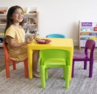 Juego De Mesa Y Sillas Para Ninos Actividad Organizador De Juguetes Pl  stico 5pc