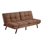 Memory Foam Futon Sofa Bed Convertible Wooden Frame Metal Legs 600lbs Capacity