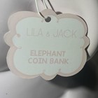 Lila   Jack Pink Baby Elephant Coin Bank Ceramic 9 In  Tall New 