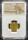 Gold Constantius Ii 337-361 Ad  Roman Empire Av Solidus Byzantine Coin  Rare Ngc